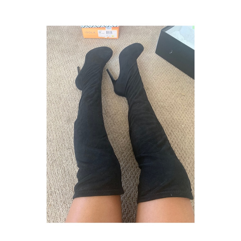 Faux suede Charles David over the knee boot